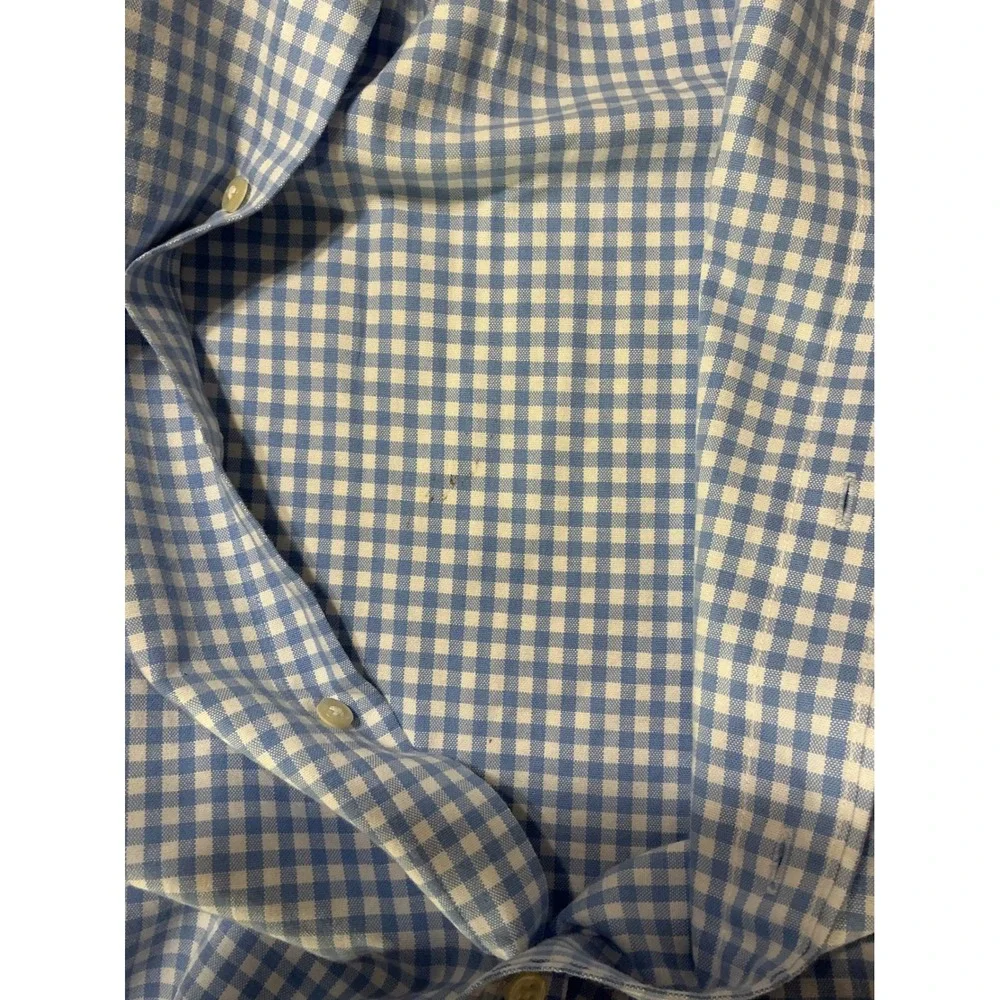 Polo Ralph Lauren Mens 3XB Gingham Short Sleeve‎ Button Down Shirt Flesh Pony